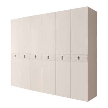 Шкаф 6-дверный Bogemia-Farfalle / серебро БМШ2/6 (Fa)