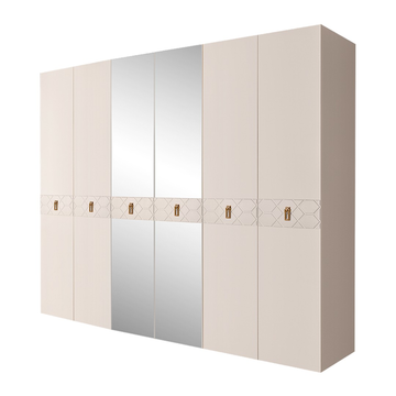 Шкаф 6-дверный Bogemia-Farfalle /золото БМШ1/6 (Fa)