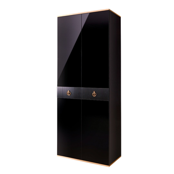 Шкаф 2-дверный Rimini Solo (черный / золото) РМШ2/2(s)