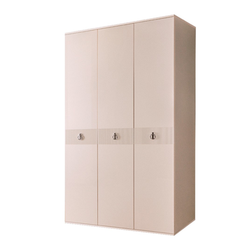 Шкаф 3-дверный Rimini Solo / (бежевый / серебро) РМШ2/3(s)