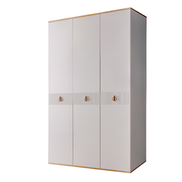 Шкаф 3-дверный Rimini Solo / (белый / золото) РМШ2/3(s)