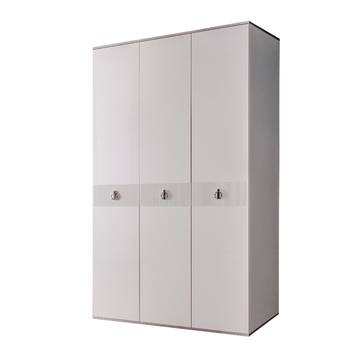 Шкаф 3-дверный Rimini Solo / (белый / серебро) РМШ2/3(s)