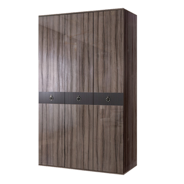 Шкаф 3-дверный Rimini Solo ( орех империя / серебро ) РМШ2/3(s)