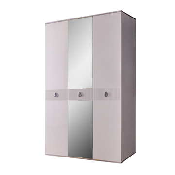 Шкаф 3-дверный Rimini Solo ( белый / серебро ) РМШ1/3(s)
