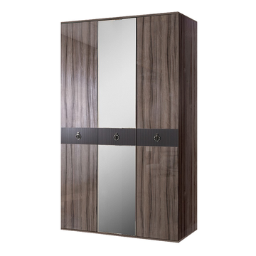 Шкаф 3-дверный Rimini Solo ( орех империя /серебро ) РМШ1/3(s)