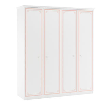 Четырехдверный шкаф Selena Pink