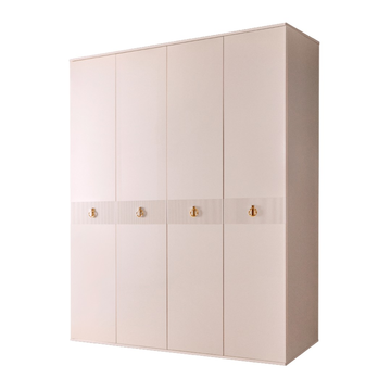 Шкаф 4-дверный Rimini Solo ( бежевый / золото) РМШ2/4(s)