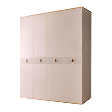 Шкаф 4-дверный Rimini Solo ( слоновая кость / золото) РМШ2/4(s)