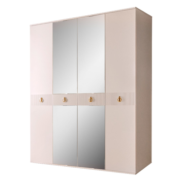 Шкаф 4-дверный Rimini Solo (бежевый / золото) РМШ1/4(s)