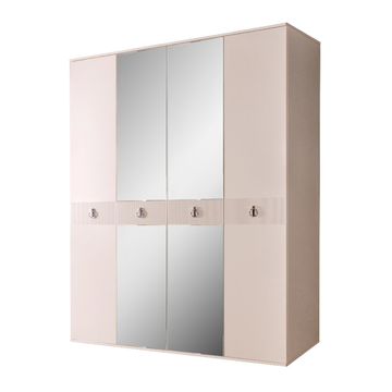 Шкаф 4-дверный Rimini Solo (бежевый / серебро) РМШ1/4(s)