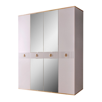 Шкаф 4-дверный Rimini Solo (белый / золото) РМШ1/4(s)