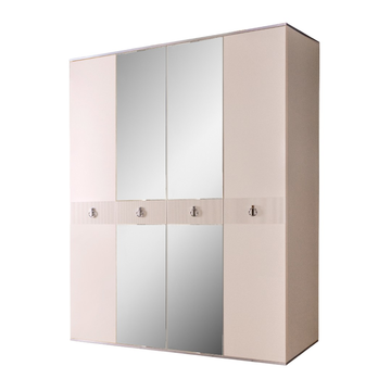 Шкаф 4-дверный Rimini Solo (слоновая кость / серебро) РМШ1/4(s)