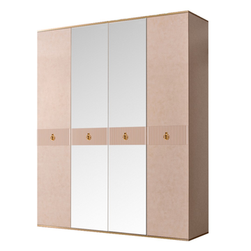 Шкаф 4-дверный Rimini Solo (латте / золото) РМШ1/4(s)