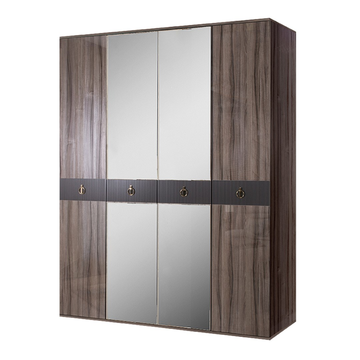 Шкаф 4-дверный Rimini Solo (орех империя / золото) РМШ1/4(s)