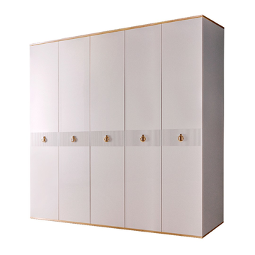 Шкаф 5-дверный Rimini Solo (белый / золото) РМШ2/5(s)