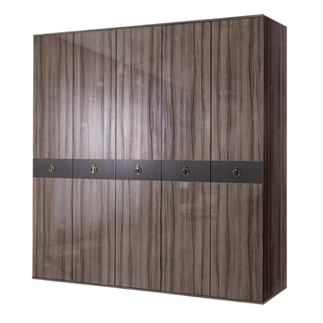 Шкаф 5-дверный Rimini Solo (орех империя / золото) РМШ2/5(s)