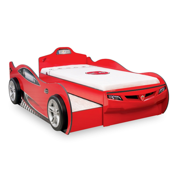 Выдвижная кровать машина COUPE, красный 90x190