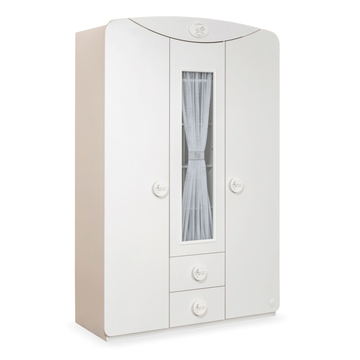 Трехдверный шкаф с окном Baby Cotton