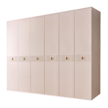 Шкаф 6-дверный Rimini Solo (бежевый / золото) РМШ2/6(s)