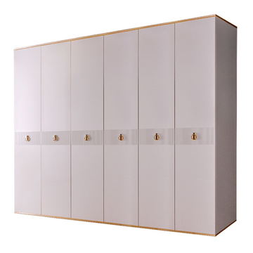 Шкаф 6-дверный Rimini Solo (белый / золото) РМШ2/6(s)