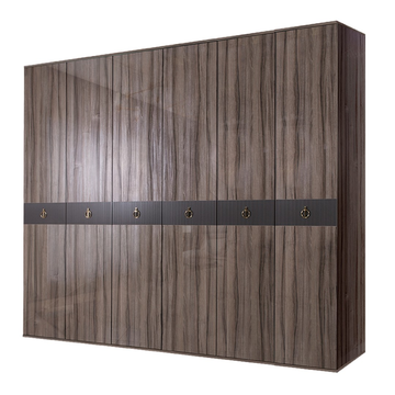 Шкаф 6-дверный Rimini Solo (орех империя / золото) РМШ2/6(s)