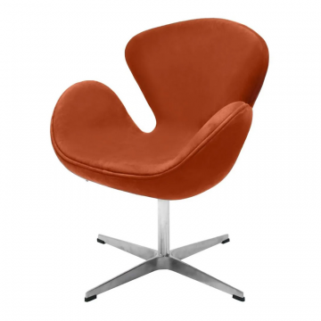 Кресло SWAN STYLE CHAIR терракотовый, искусственная замша