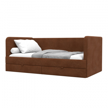 Кровать детская Лига-143, LAIM 14 терракотовый, Велюр