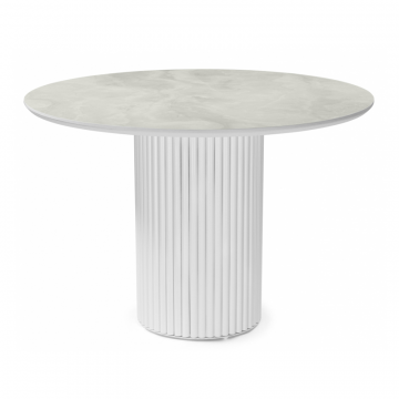 Керамический стол Барел 110 onyx bianco soft satin / белый
