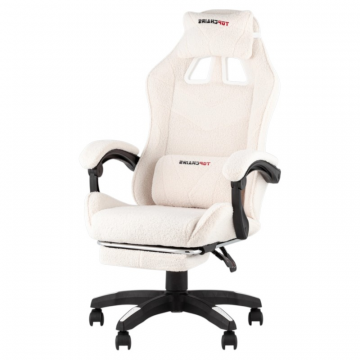 Кресло спортивное TopChairs MG-7019 букле белый