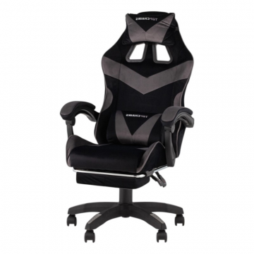Кресло спортивное TopChairs MG-7019 велюр черно-серый