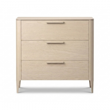 Комод Type oak 3 ящика ширина 90 см (беленый дуб)