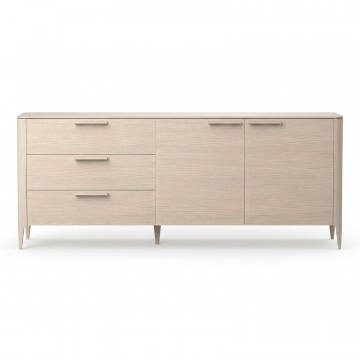 Тумба Type oak 3 ящика 2 двери L (беленый дуб)