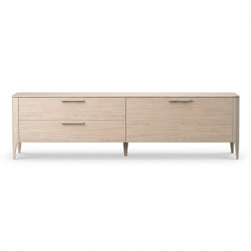 Тумба Type oak под ТВ 2 ящика откидная дверь (беленый дуб)