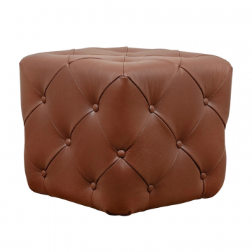 Дизайнерский пуф Amrit Light Brown Leather