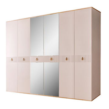 Шкаф 6-дверный Rimini Solo (слоновая кость / золото) РМШ1/6(s)