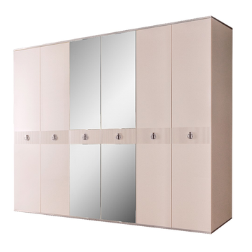 Шкаф 6-дверный Rimini Solo (слоновая кость / серебро) РМШ1/6(s)