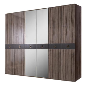 Шкаф 6-дверный Rimini Solo (орех империя / золото) РМШ1/6(s)