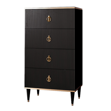Комод 4 ящика Rimini Solo (черный / золото) РМКМ-6 (s)