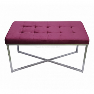 Банкетка Роджер, серебро, сидение 2