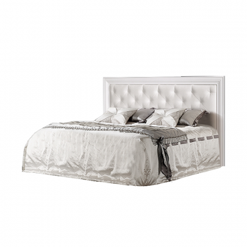 Кровать 2-спальная Амели с мягким элементом (выбеленный дуб) 160х200