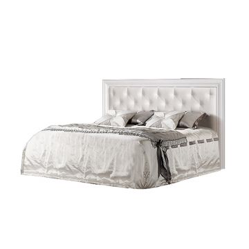 Кровать 2-спальная Амели с мягким элементом (шрих) 180х200