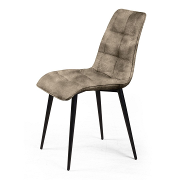 Стул UNO soft, замша silver / чёрный конус 76216