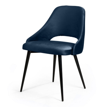 Стул William, бархат синий 29/ черный конус 75362