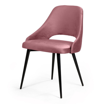 Стул William, бархат пудровый 15/ черный конус 75741