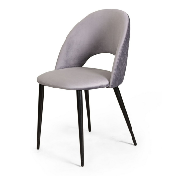 Стул Max ромб, бархат светло-серый 26 78086