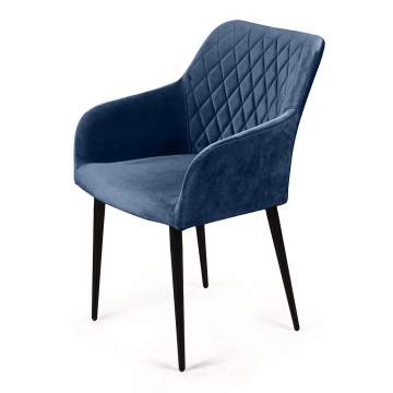 Стул с подлокотниками Robert, бархат синий 29 74906