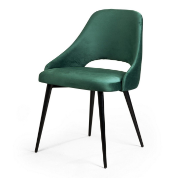 Стул William, бархат зелёный 19/ черный конус 75420