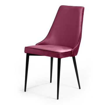 Стул Oliver, бархат красный 16/ чёрный конус 70698