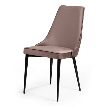 Стул Oliver, бархат пепельно-бежевый 25/ чёрный конус 75262