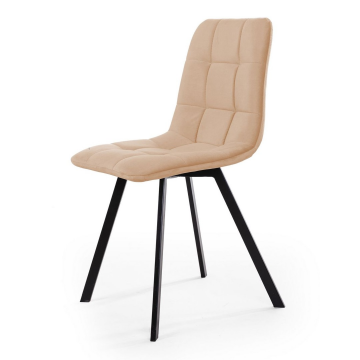 Стул UNO, бархат бежевый 5 / чёрный профиль 74698